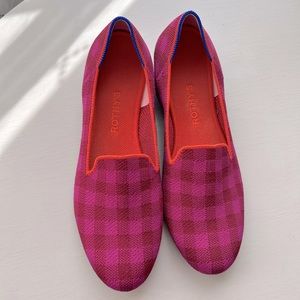 Rothy's Pink and Blue Checkered Flats